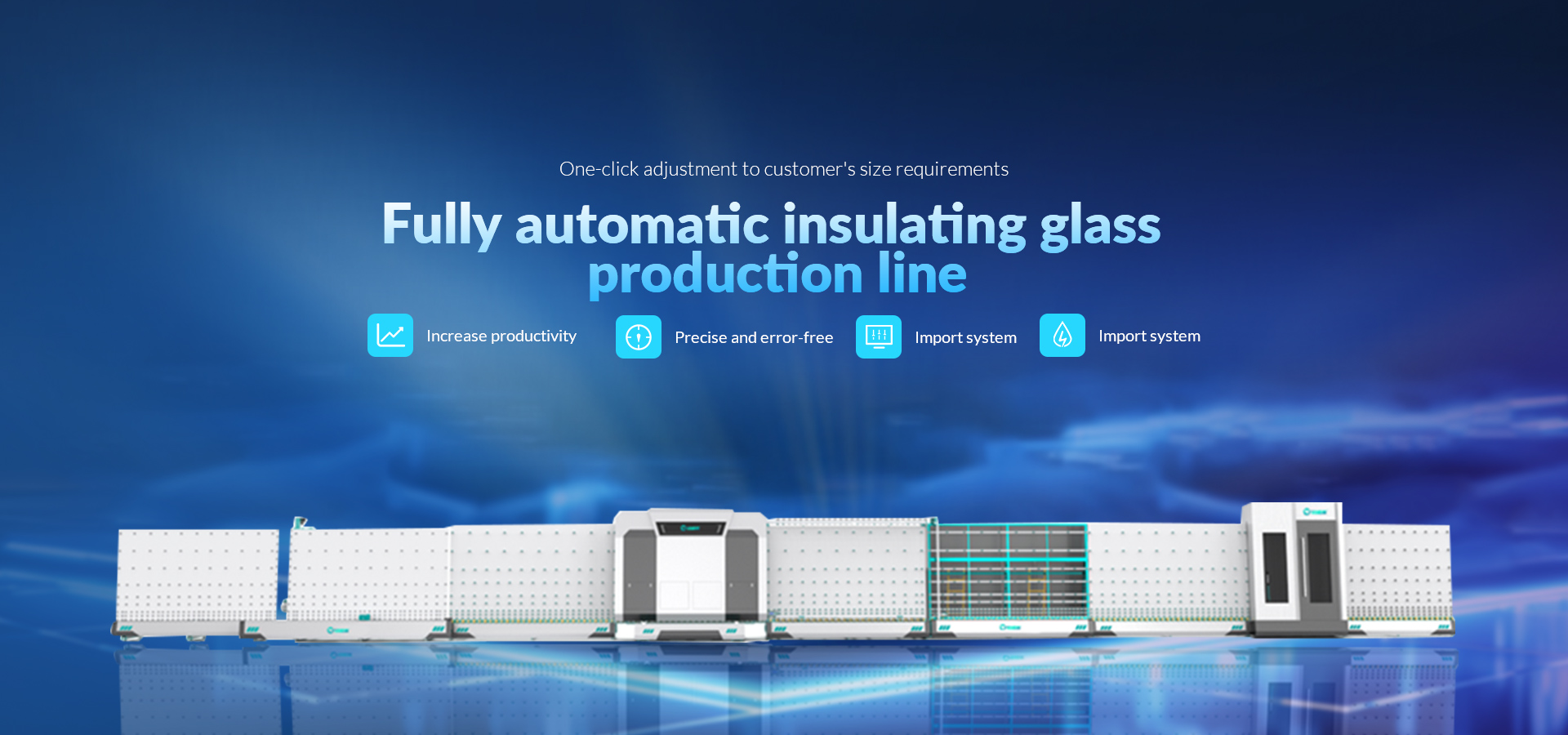 Fully automatic insulating glass production line